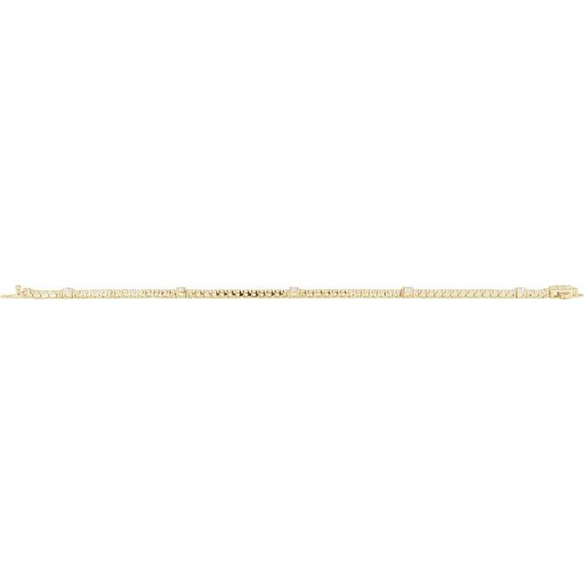14K Yellow 1 3/4 CTW Lab-Grown Diamond 7" Line Bracelet