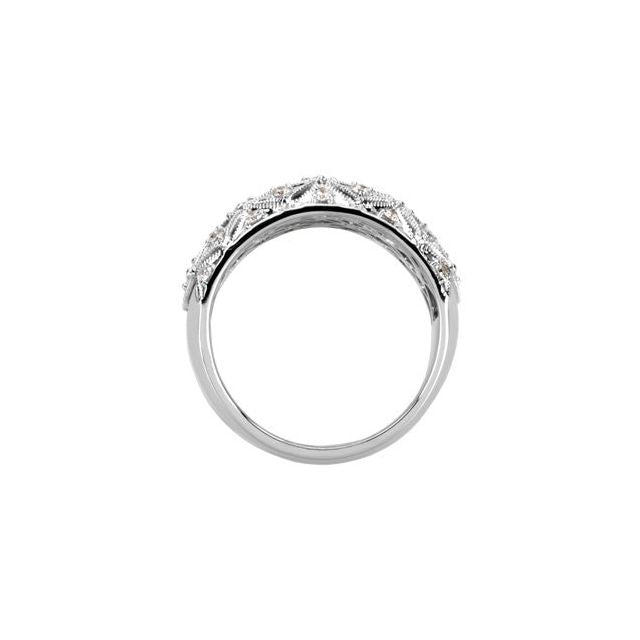14K White 1/2 CTW Diamond Ring