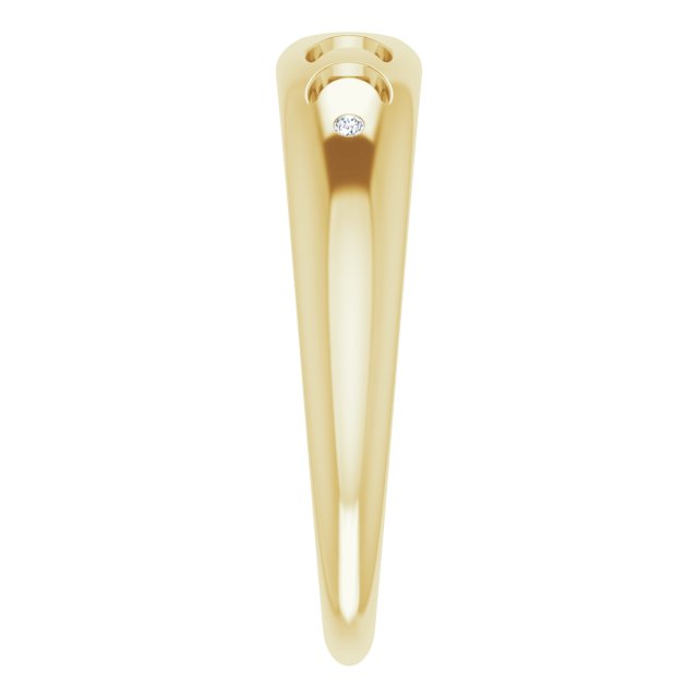 14K Yellow .015 CTW Diamond Moon Phase Ring