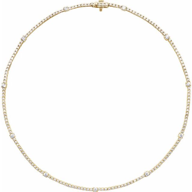 14K Yellow 4 CTW Lab-Grown Diamond 16" Necklace