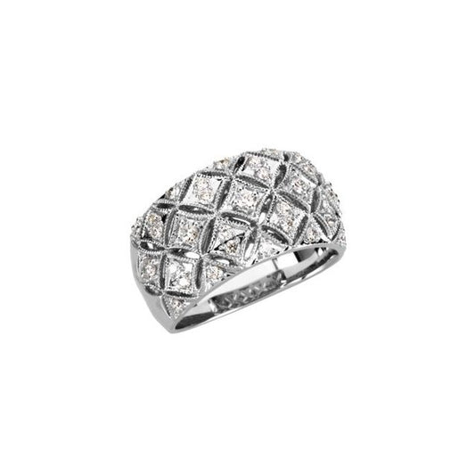 14K White 1/2 CTW Diamond Ring