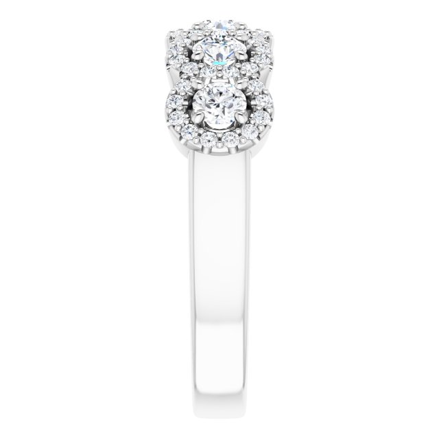 14K White 3/4 CTW Natural Diamond Anniversary Ring