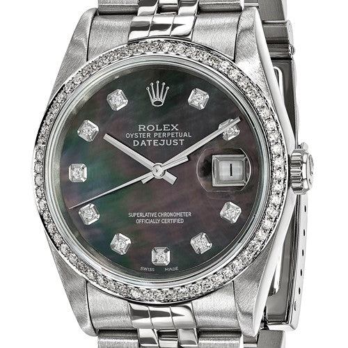 Pre-owned Independently Certified Rolex Steel/18kw Mens Dia Datejust Watch